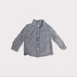 L.O.G.G| 3/$15| Baby Boy Blue Plaid Button Down